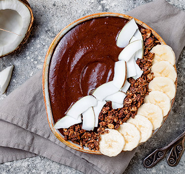 Chocolate and coconut smoothie bowl Magimix.
